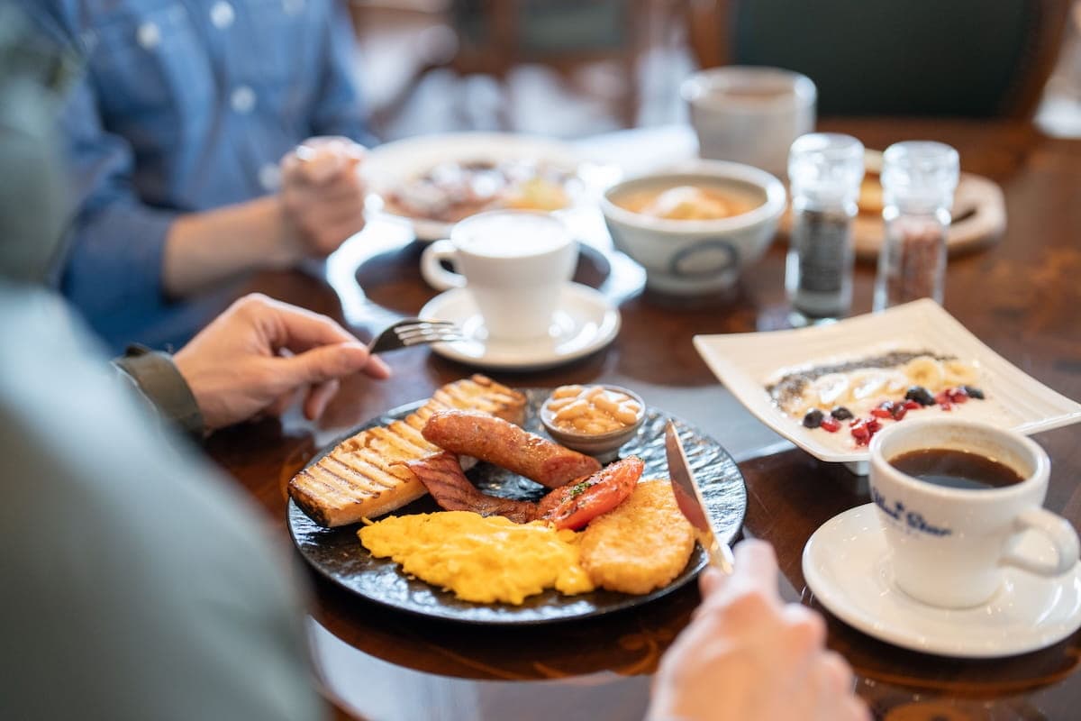Breakfast spread, Blue Star Cafe